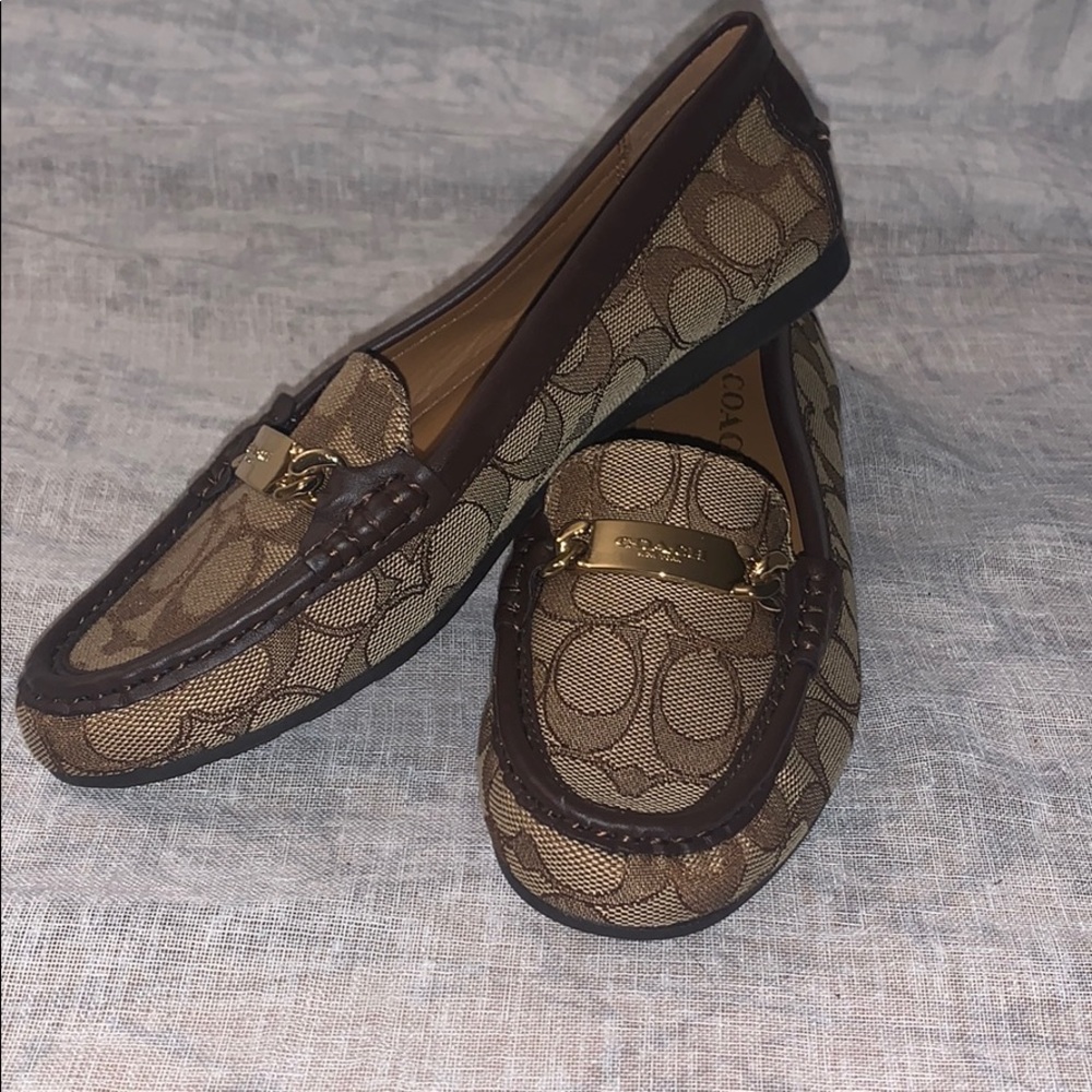 Coach Loafers A01918 Tan and brown 6.5 new no box